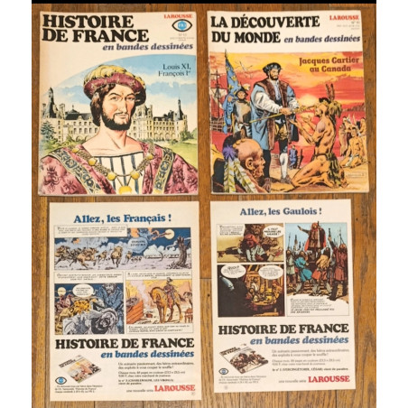 Lot de 2 anciens livres bd Histoire Larousse Fin des années 70 vintage