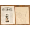 Rare avec Patron Journal la mode Illustrée supplément 5 décembre 1897 N°49 Vintage