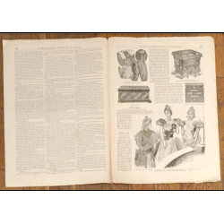 Rare avec Patron Journal la mode Illustrée supplément 5 décembre 1897 N°49 Vintage