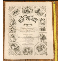 Rare ancien journal La vie parisienne N°16 Année 1887 Vintage