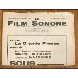 Rare - Ancien Journal - Le film sonore - N°17 - 1930 - Vintage