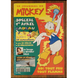 Journal de Mickey N°2284 avec cadeau autocollants 1996 vintage