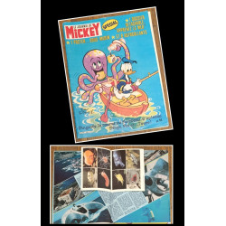 Journal de Mickey N°1466 avec cadeau Dossier La Mer Poster + vignettes 1980 Vintage