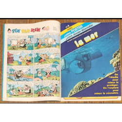 Journal de Mickey N°1466 avec cadeau Dossier La Mer Poster + vignettes 1980 Vintage