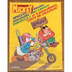 Journal de Mickey N°1468 avec cadeau Dossier Formule 1 Poster + vignettes 1980 Vintage