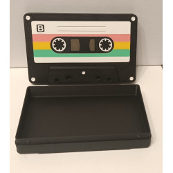 Boîte de Rangement Vintage "Cassette Audio" - Impression 3D Design Rétro