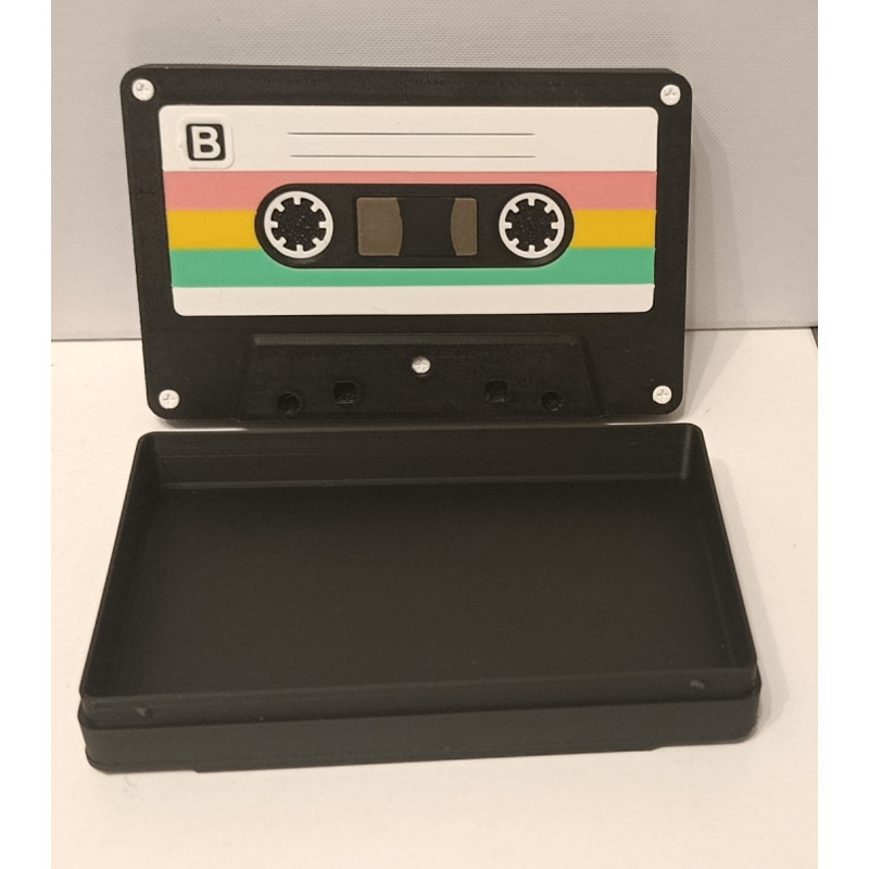 Boîte de Rangement Vintage "Cassette Audio" - Impression 3D Design Rétro