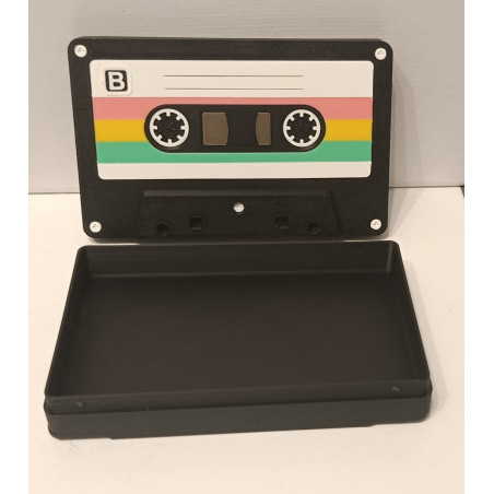 Boîte de Rangement Vintage "Cassette Audio" - Impression 3D Design Rétro