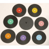 Set de 7 Sous-Verres Vinyles Imprimés en 3D - Style Rétro & Support Inclus