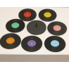 Set de 7 Sous-Verres Vinyles Imprimés en 3D - Style Rétro & Support Inclus