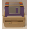 Pack Retro-Gaming : Lecteur & 10 Mini-Disquettes - Imprimé en 3D - Déco design vintage