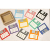 Pack Retro-Gaming : Lecteur & 10 Mini-Disquettes - Imprimé en 3D - Déco design vintage
