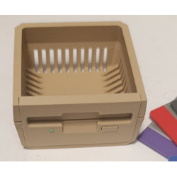 Pack Retro-Gaming : Lecteur & 10 Mini-Disquettes - Imprimé en 3D - Déco design vintage