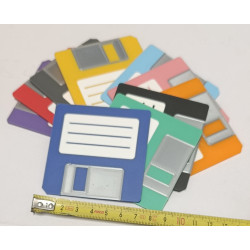 Pack Retro-Gaming : Lecteur & 10 Mini-Disquettes - Imprimé en 3D - Déco design vintage