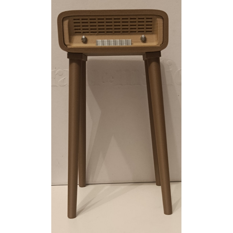 📻 Mini Radio Vintage "Sixties" sur Pieds – Objet Déco imprimé en 3D