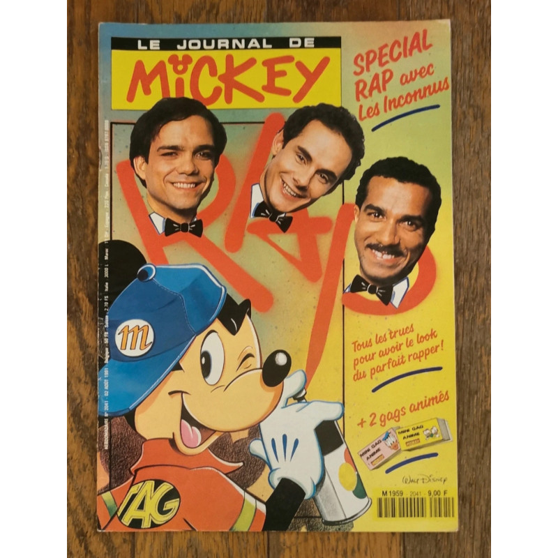 Journal de Mickey N°2041 avec cadeau mini gags animés 1991 vintage