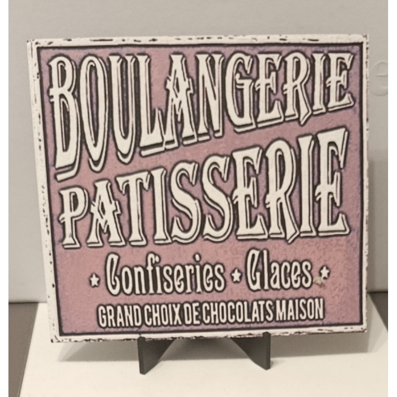 🥖 Plaque décorative Rétro – "BOULANGERIE PATISSERIE" 🍰 IMPRIMÉE EN 3D