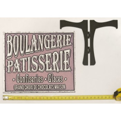 🥖 Plaque décorative Rétro – "BOULANGERIE PATISSERIE" 🍰 IMPRIMÉE EN 3D