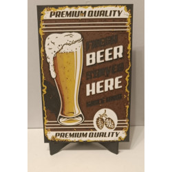 🍺 Plaque décorative Rétro – "BEER HERE" 🍻 imprimée en 3D