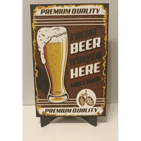 🍺 Plaque décorative Rétro – "BEER HERE" 🍻 imprimée en 3D