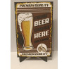 🍺 Plaque décorative Rétro – "BEER HERE" 🍻 imprimée en 3D