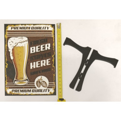 🍺 Plaque décorative Rétro – "BEER HERE" 🍻 imprimée en 3D
