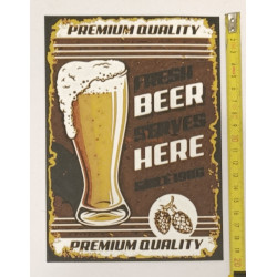 🍺 Plaque décorative Rétro – "BEER HERE" 🍻 imprimée en 3D
