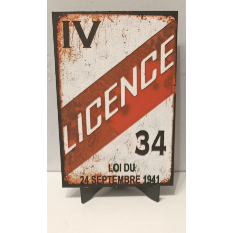 🍷 Plaque décorative – "LICENCE IV" Bistrot - Imprimée en 3D