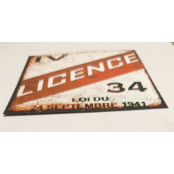 🍷 Plaque décorative – "LICENCE IV" Bistrot - Imprimée en 3D