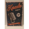 🎤 Plaque Déco "Karaoké Party" – Style Vintage - Imprimée en 3D