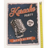 🎤 Plaque Déco "Karaoké Party" – Style Vintage - Imprimée en 3D