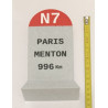 🚗 Borne Kilométrique N7 - Paris-Menton (996 km) - Réplique Vintage - Imprimée en 3D