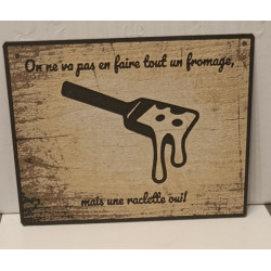 🧀 Plaque Déco Humour "Raclette" – Imprimée en 3D