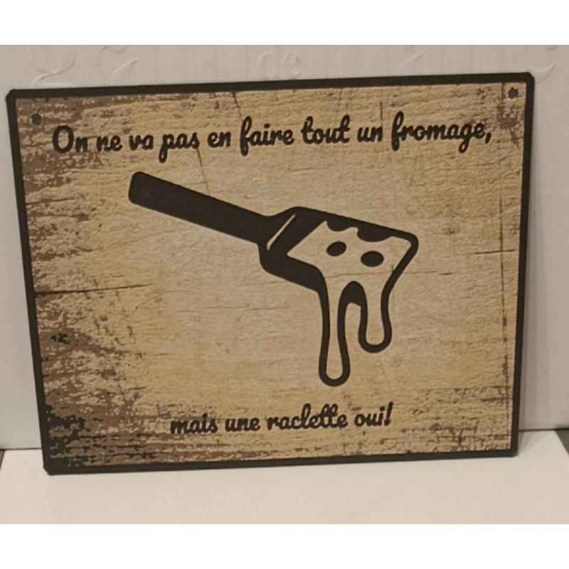 🧀 Plaque Déco Humour "Raclette" – Imprimée en 3D