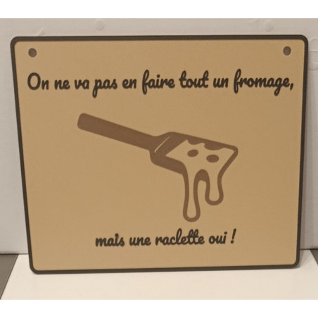 🧀 Plaque Déco Humour "Raclette" – Imprimée en 3D