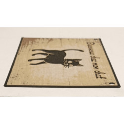 🐾 Plaque Déco "Bienvenue chez mon chat" – Style Vintage - Imprimée en 3D