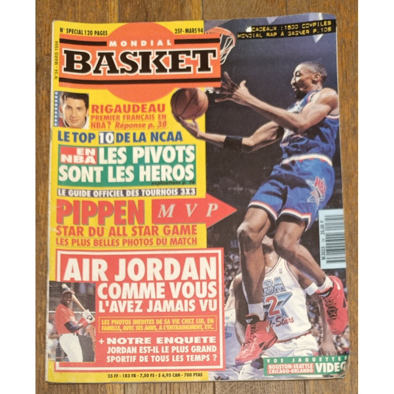 🏀 Rare ancien magazine Mondial Basket N°34 1994 Michael Jordan vintage