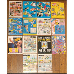 Lot de 14 Anciens Magazines Pif et Hercule Vintage