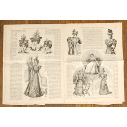 La Mode illustrée - 28 Mars 1897 - Ancien Journal supplément - Vintage