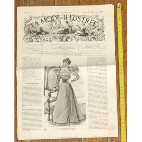 La Mode illustrée - 14 Mars 1897 - N°11 - Ancien Journal supplément - Vintage