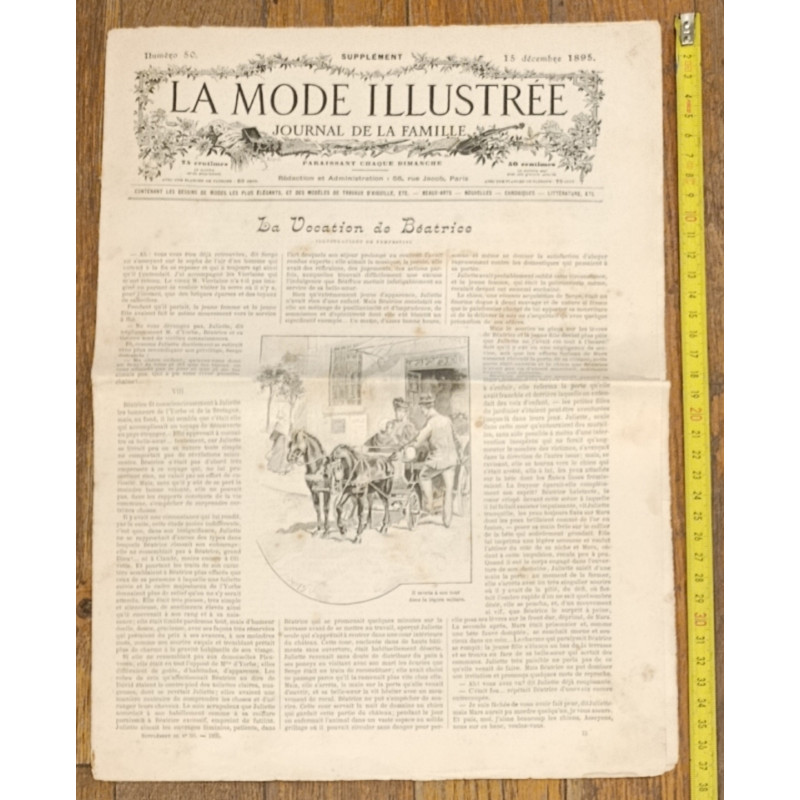 La Mode illustrée - 15 Décembre 1895 - N°50 - Ancien Journal supplément - Vintage
