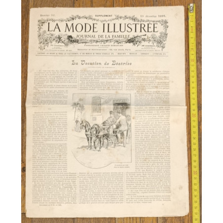 La Mode illustrée - 15 Décembre 1895 - N°50 - Ancien Journal supplément - Vintage