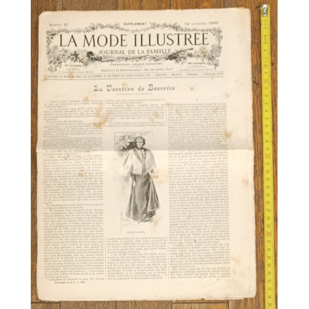 La Mode illustrée - 24 Novembre 1895 - N°47 - Ancien Journal supplément - Vintage