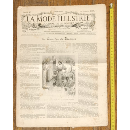 La Mode illustrée - 10 Novembre 1895 - N°45 - Ancien Journal supplément - Vintage
