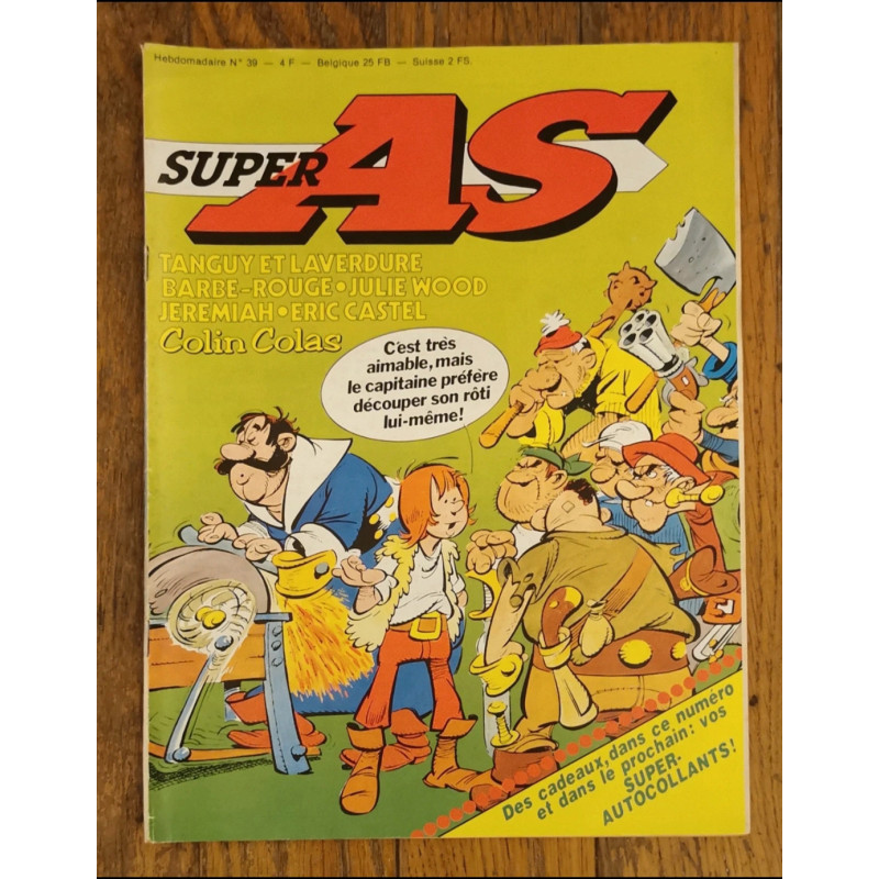 Super As N°39 avec cadeau autocollants 1979 vintage