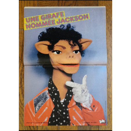 Journal de Mickey N°1695 avec Poster girafe Jackson 1984 vintage