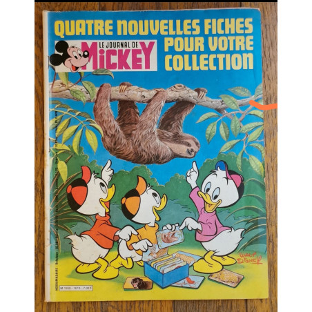Journal de Mickey N°1610 avec Fiches animaux 1983 vintage