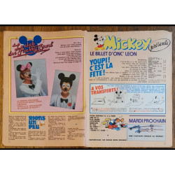 Journal de Mickey N°1676 avec cadeau Transfert Mickey 1984 vintage