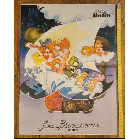 Tintin magazine N°50 avec poster les Bisounours 1985 vintage