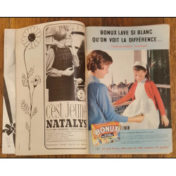 Modes et travaux N°64 avec 3 patrons + 2 suppléments 1964 vintage